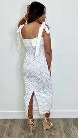 Francie Off White Midi Dress