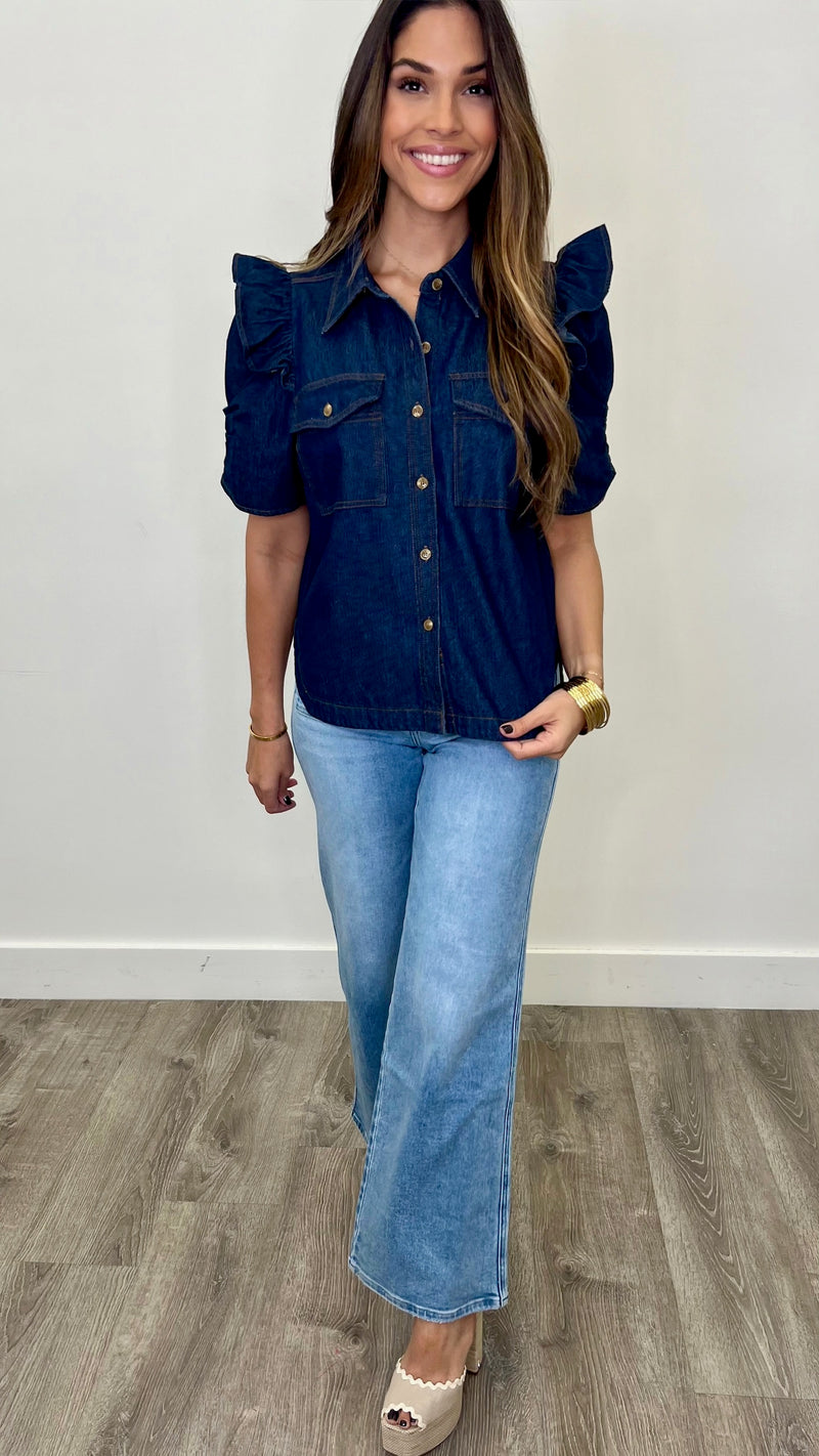 Luca Dark Denim Top