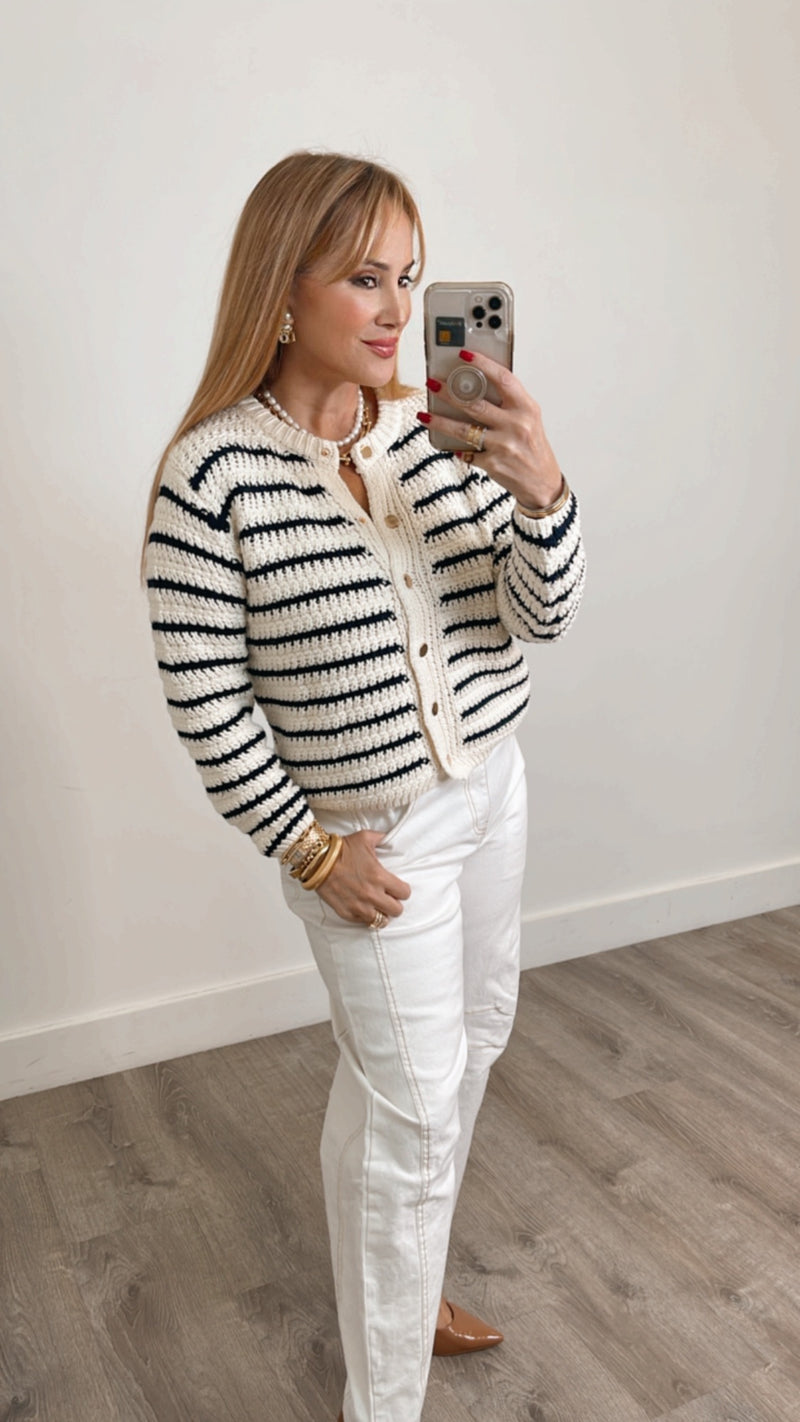 Slavko Barrel White Jeans