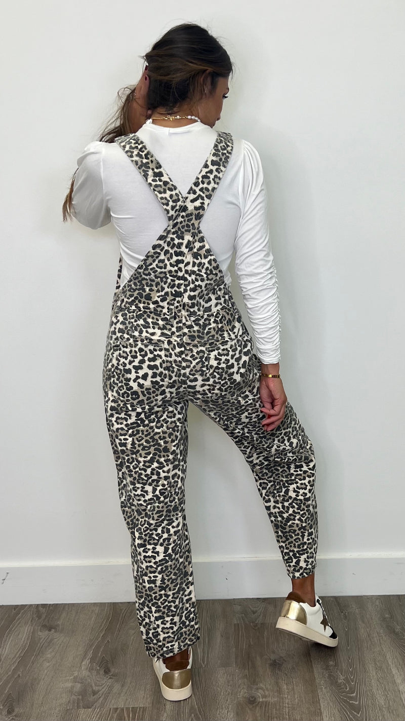 Priscilla Animal Print Overalls