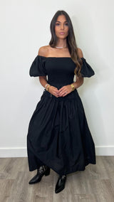 Cerridwen Black Maxi Dress