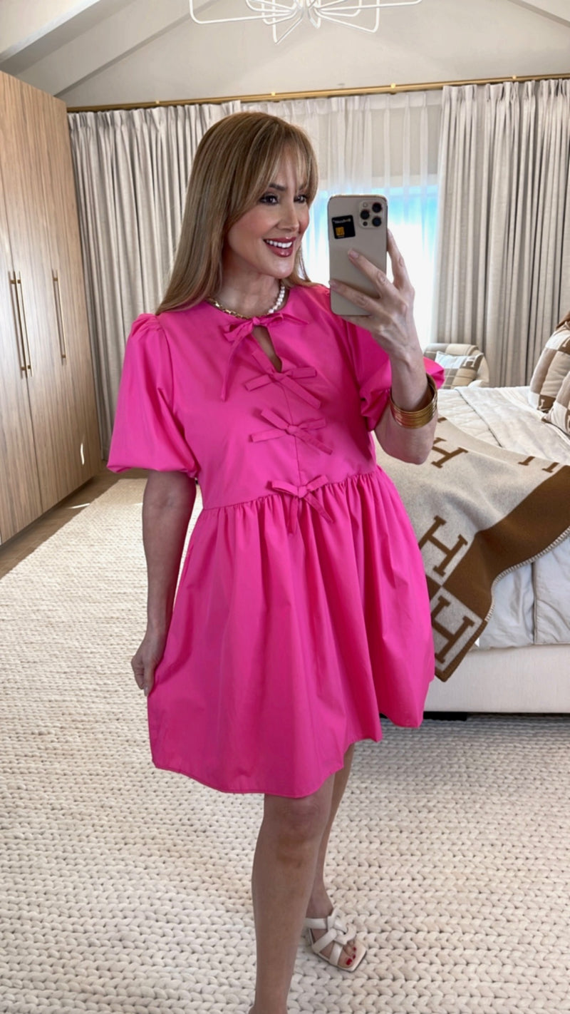 Elettra Hot Pink Mini Dress