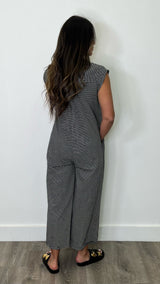 Kasey Black Striped Jumpsuit