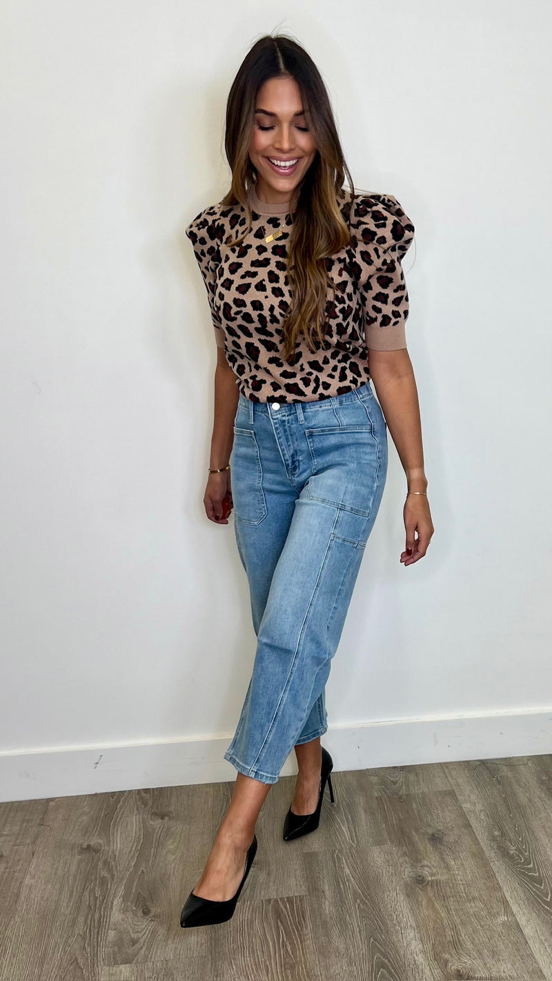 Jillian Brown Leopard Sweater