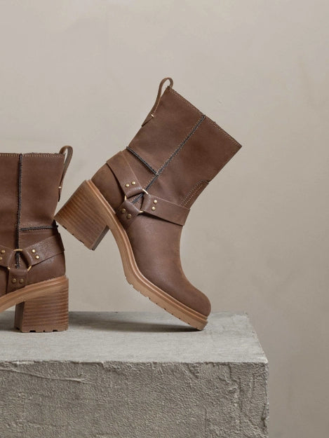 Moto Brown Ankle Boot