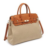 Bertha Satchel Tote Bag Natural