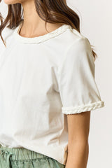 Cedar Off White Braided Top