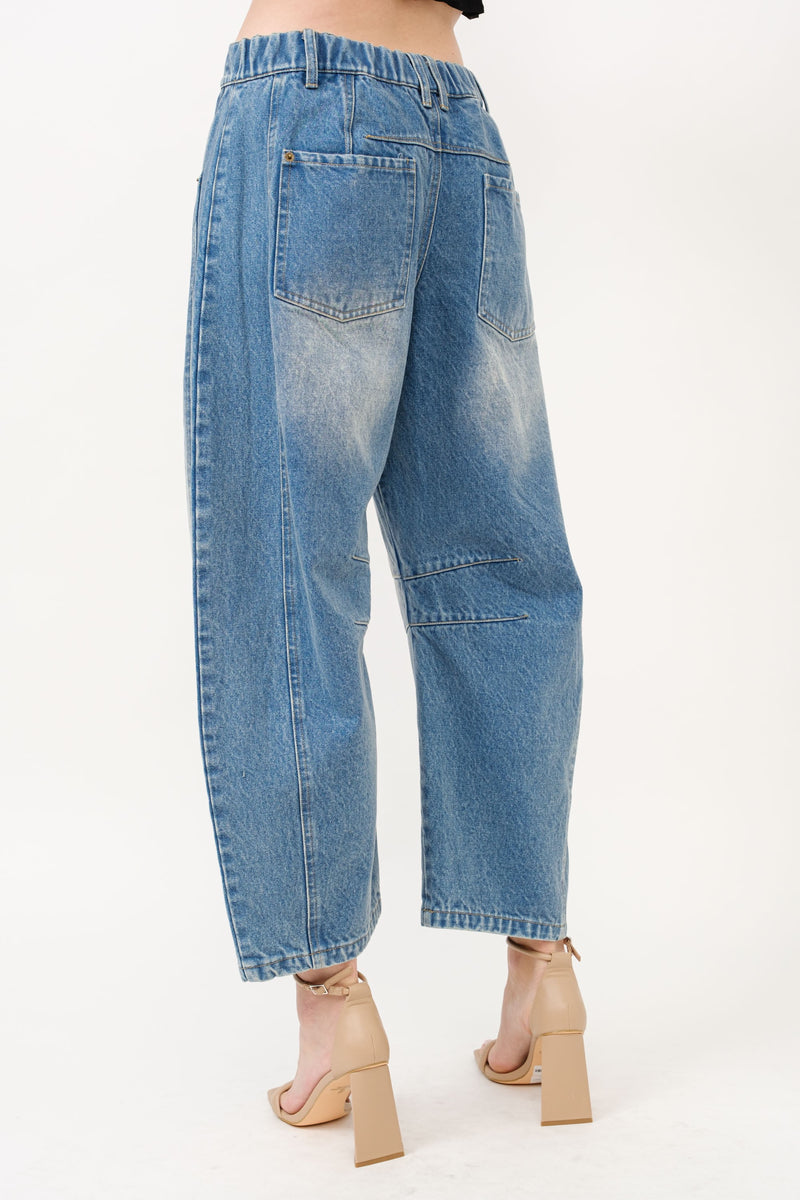 Iliana Denim Barrel Jeans