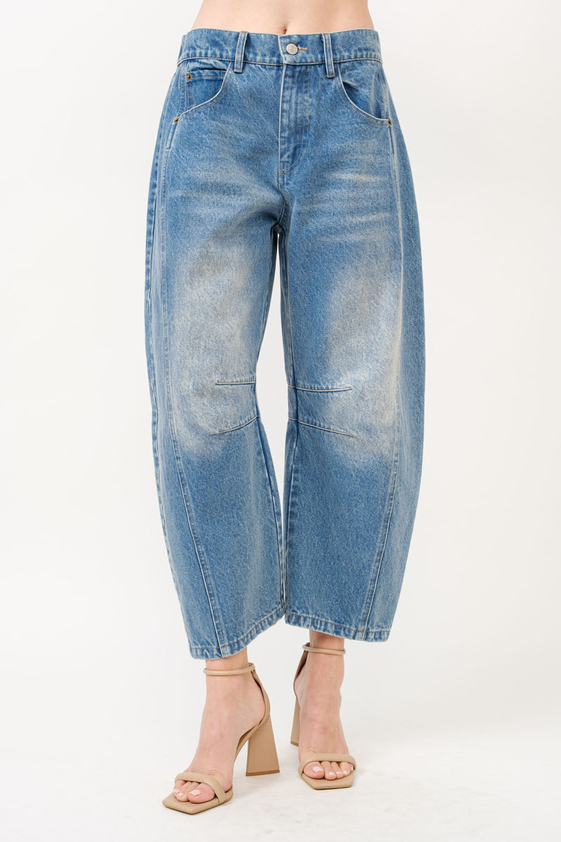 Iliana Denim Barrel Jeans