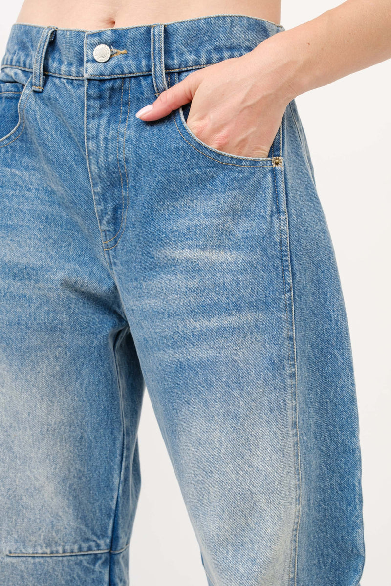 Iliana Denim Barrel Jeans