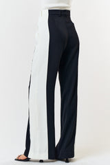 Crispin Black Off White Wide Leg Pants