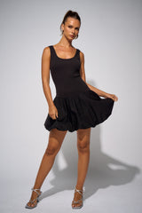 Danika Black Bubble Mini Dress