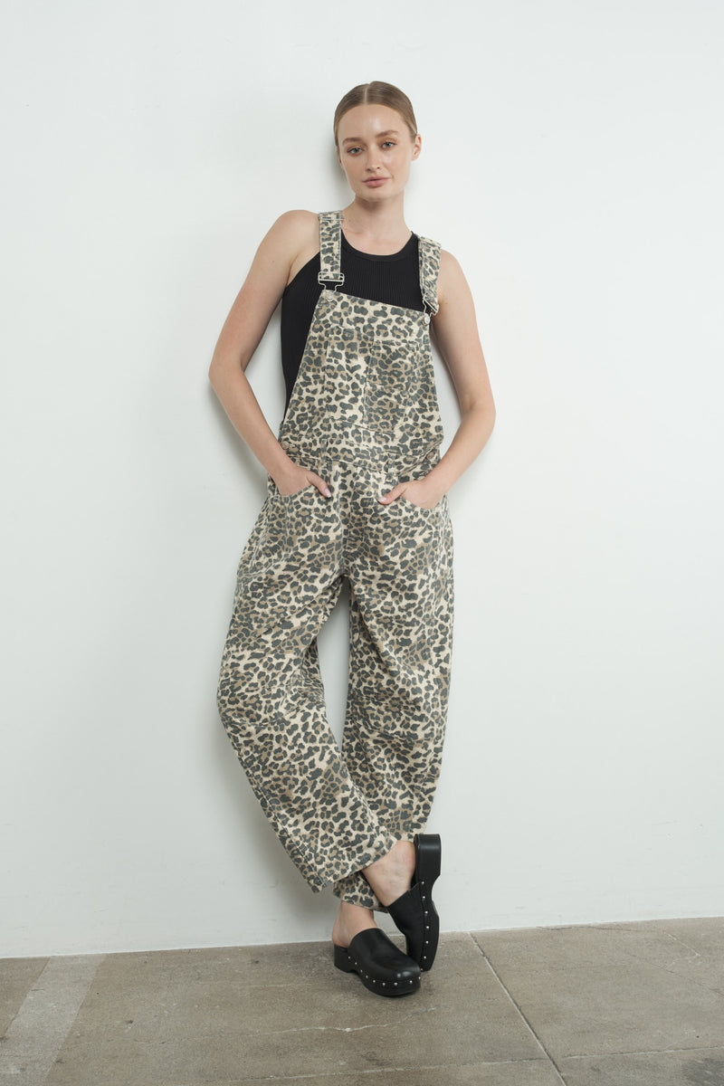 Priscilla Animal Print Overalls