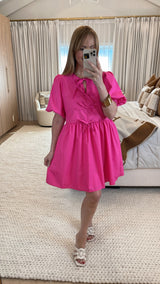 Elettra Hot Pink Mini Dress