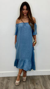 Caterina Linen Maxi Dress