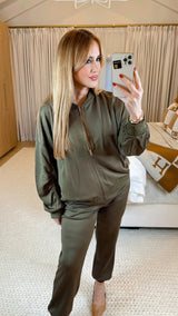 Stella Olive Brown Zip Up Jacket