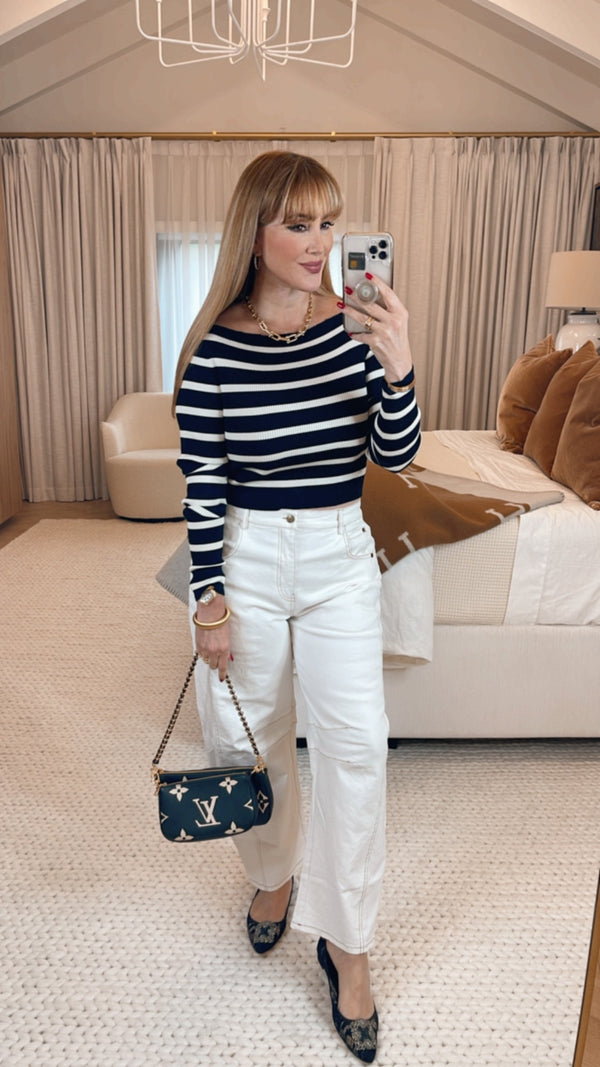 Slavko Barrel White Jeans