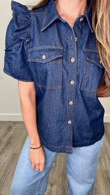 Luca Dark Denim Top