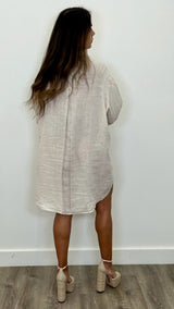 Martina Linen Button Up Dress