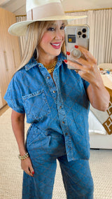 Selina Denim Blue Top