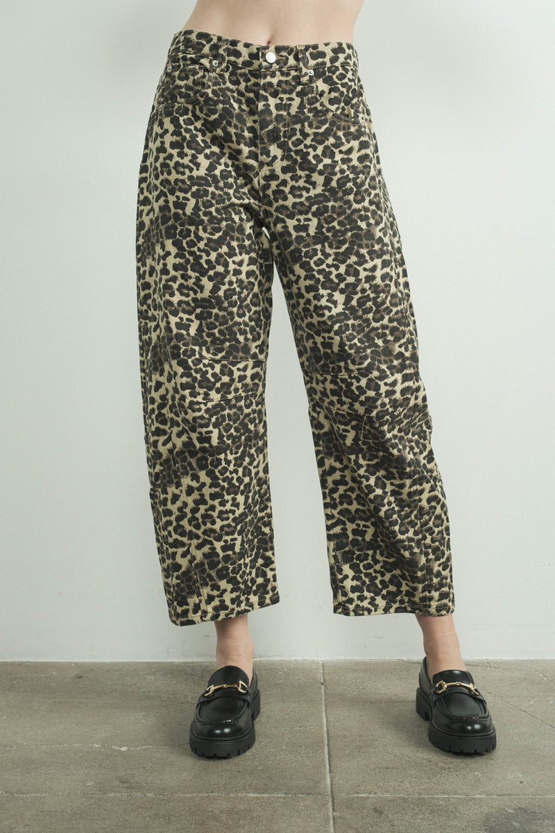 Cheyanne Animal Print Denim Pants