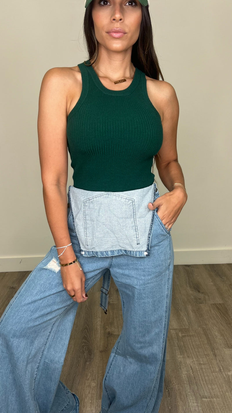 Caylee Dark Green Top