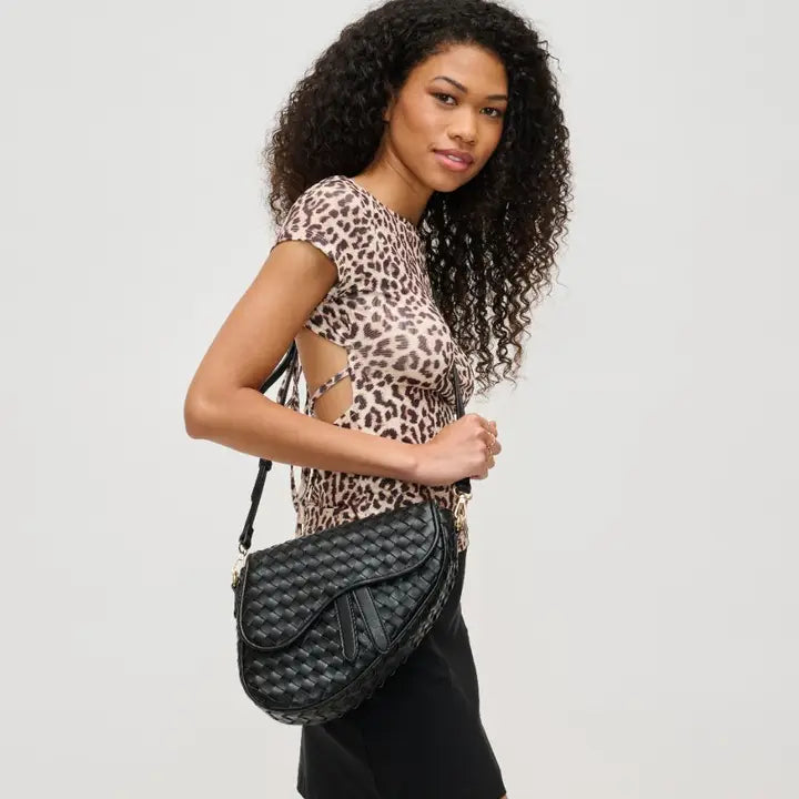 Scout Woven Vegan Handbag Black