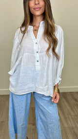 Lorenza Linen Top