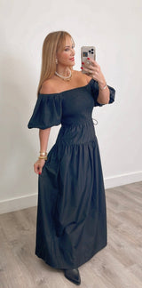 Cerridwen Black Maxi Dress