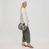 Charlene Faux Snake Print Knot Shoulder Bag