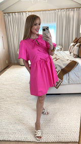 Elettra Hot Pink Mini Dress