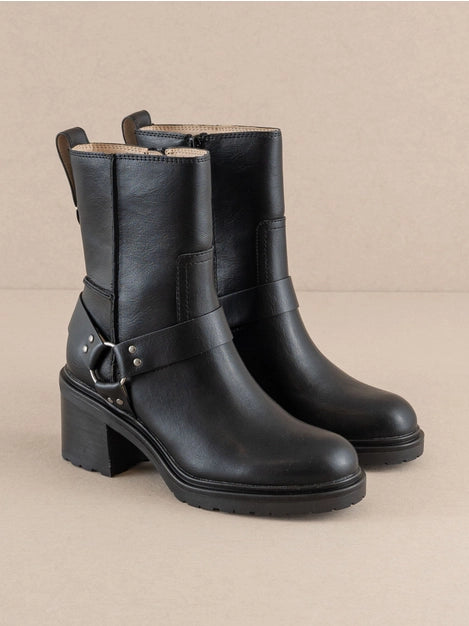 Moto Black Ankle Boot