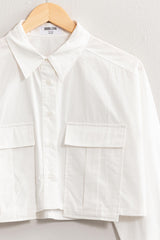 Neveah White Button Up Top