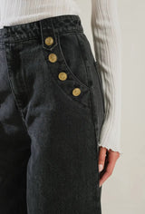 Shalie Black Denim Pants