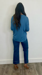 Indra Gray Blue Blouse