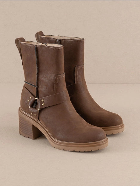 Moto Brown Ankle Boot