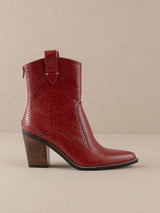 The Tara Red Two Paneled Western Boot