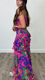 Multi Ruffle Maxi