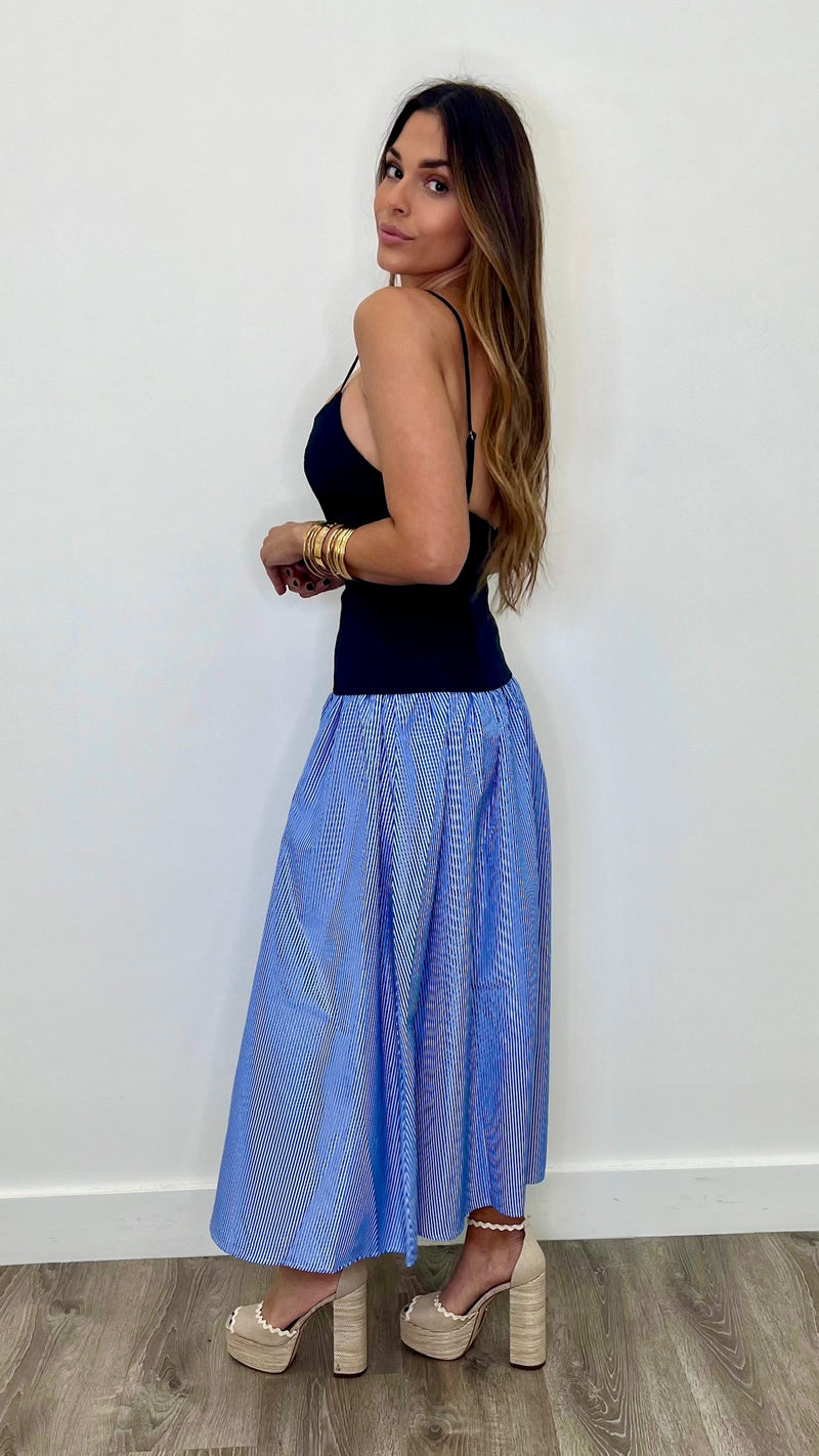 Iqra Navy Maxi Dress