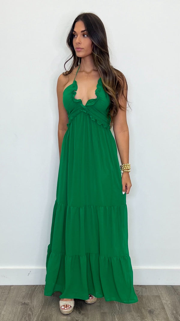 Lilah Green Dress