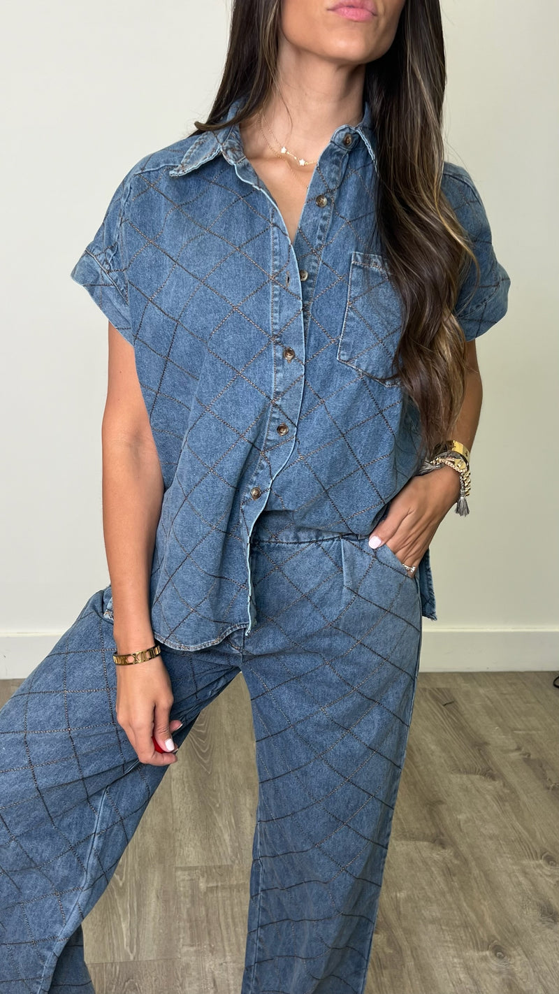 Selina Denim Blue Top