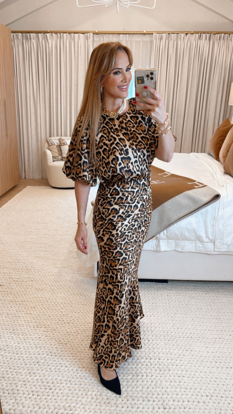 Alisha Brown Animal Print Blouse