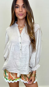 Lorenza Linen Top