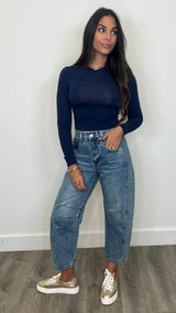 Iliana Denim Barrel Jeans