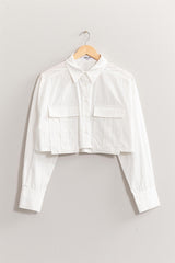 Neveah White Button Up Top