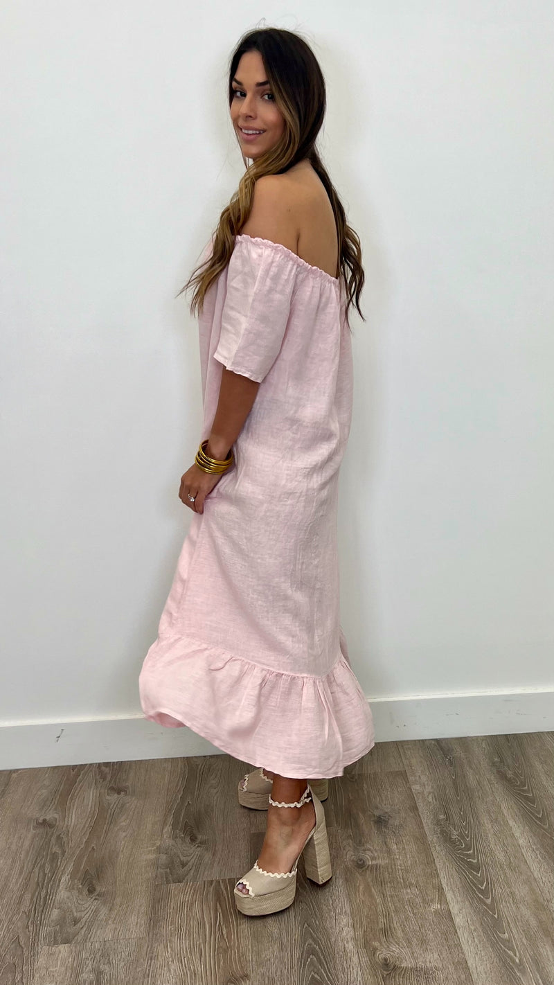 Caterina Linen Maxi Dress