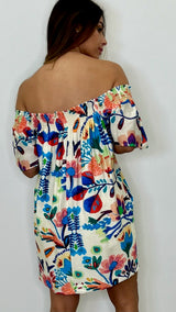 Coletta Blue Floral Print Dress