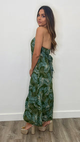 Calliste Green Maxi Dress