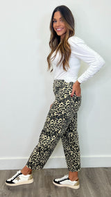 Cheyanne Animal Print Denim Pants