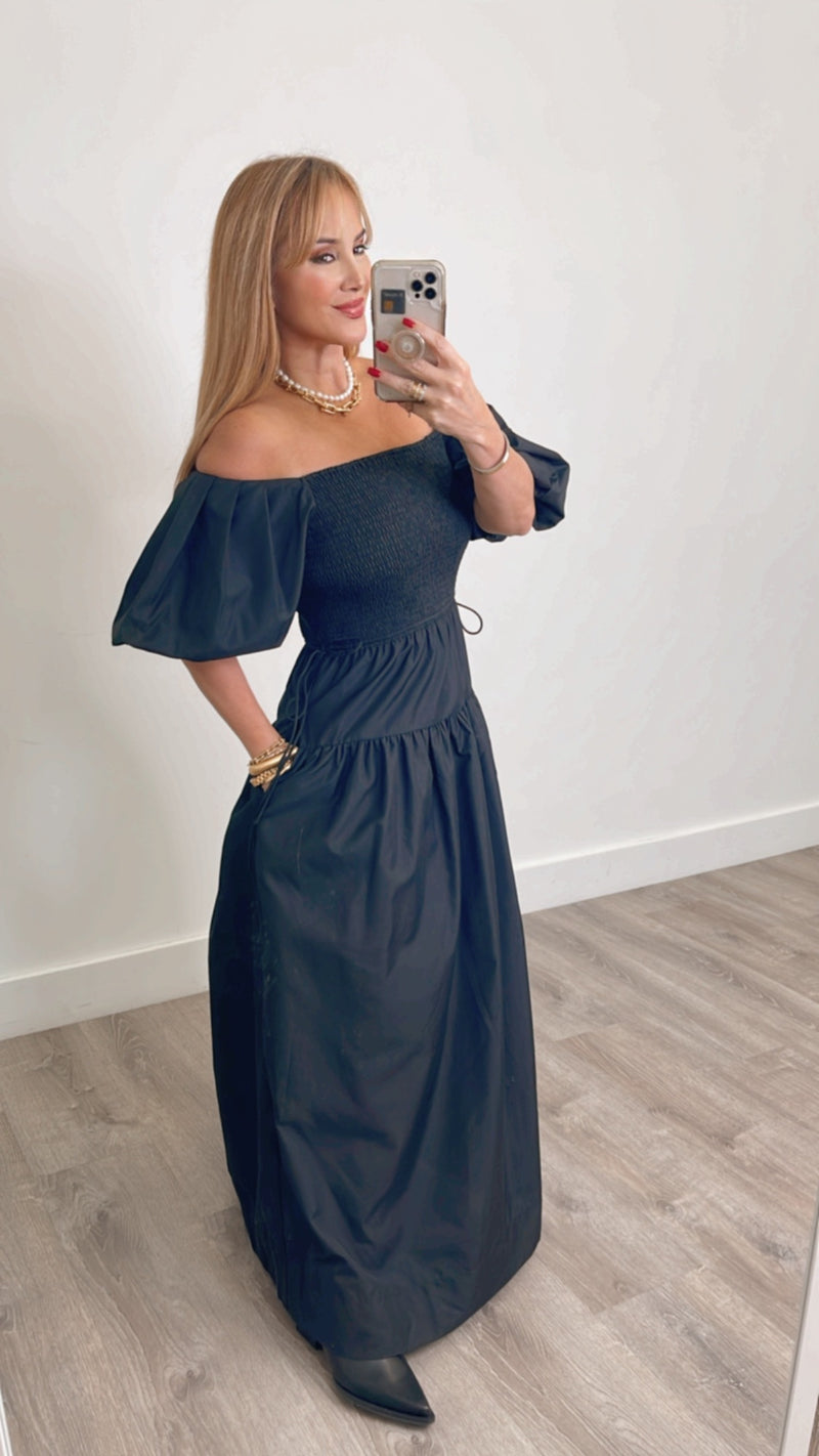 Cerridwen Black Maxi Dress